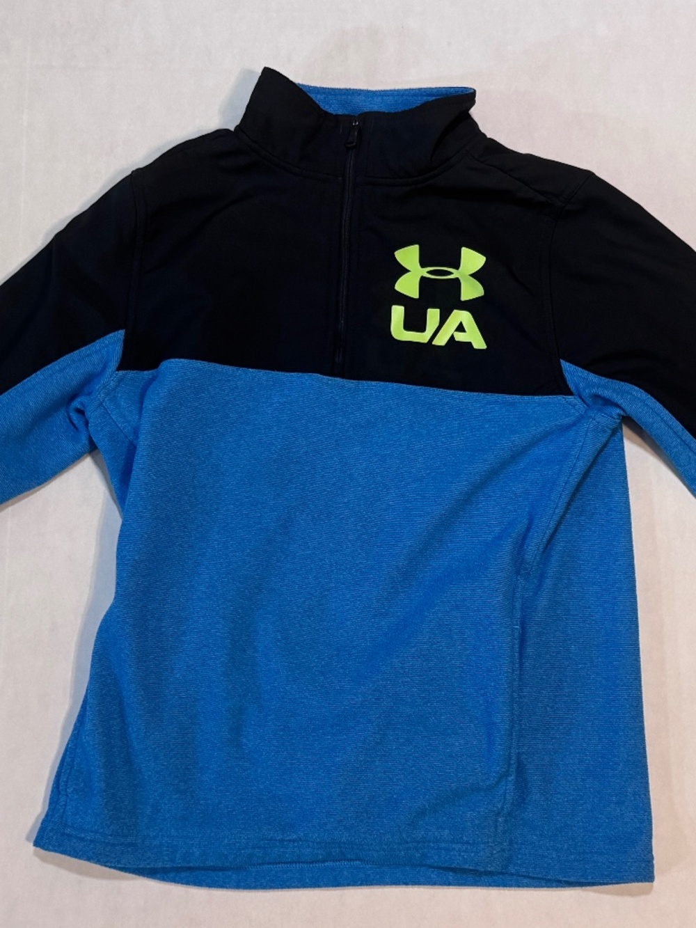 Boys Under Armor Youth Large Sweatshirt Jacket Coldgear Loose Fit Blue